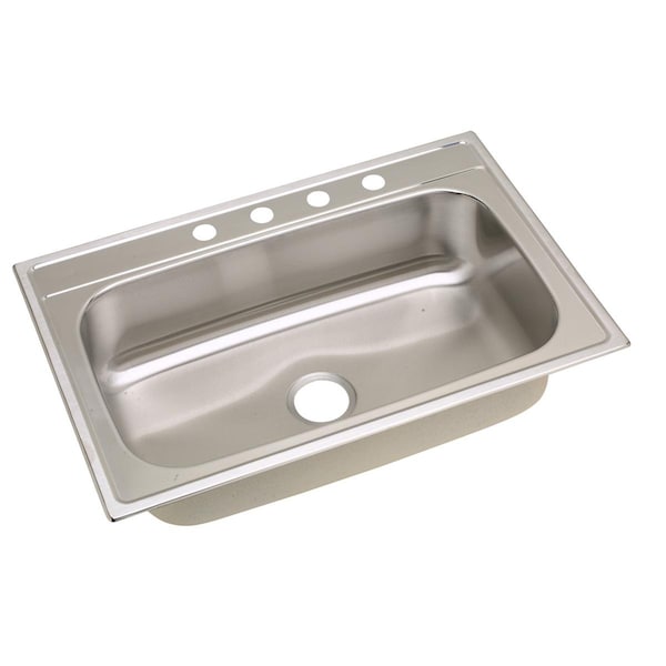 Dayton Stainless Steel 33 X 22 X 8-1/4 Single Bowl Top Mount Sink